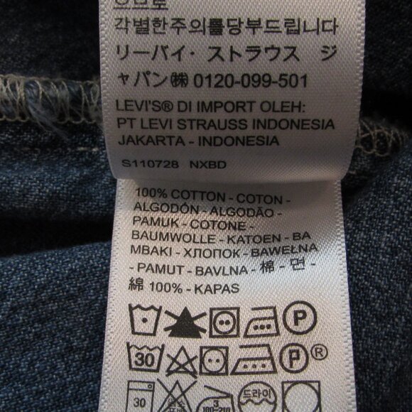 Levi's 2-Tone 100% Cotton Western Denim Pearl Snap Relaxed Button Down - Picture 6 of 16